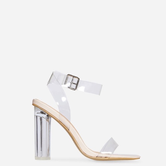 EGO ARIANA BARELY THERE PERSPEX BLOCK CLEAR
HEEL IN NUDE PATENT - Picture 2 of 12